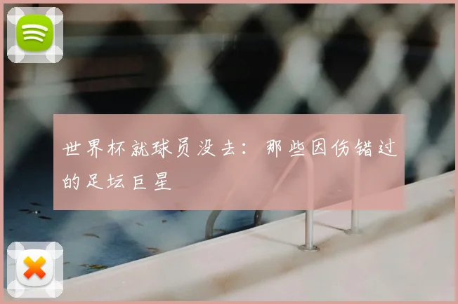 世界杯就球员没去：那些因伤错过的足坛巨星